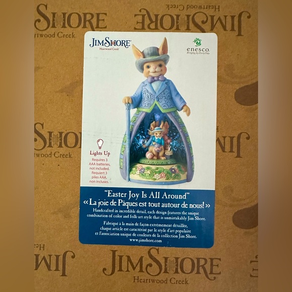 Jim Shore “Easter Joy Is All Around” Bunny Rabbit Musical Figurine - Picture 2 of 5